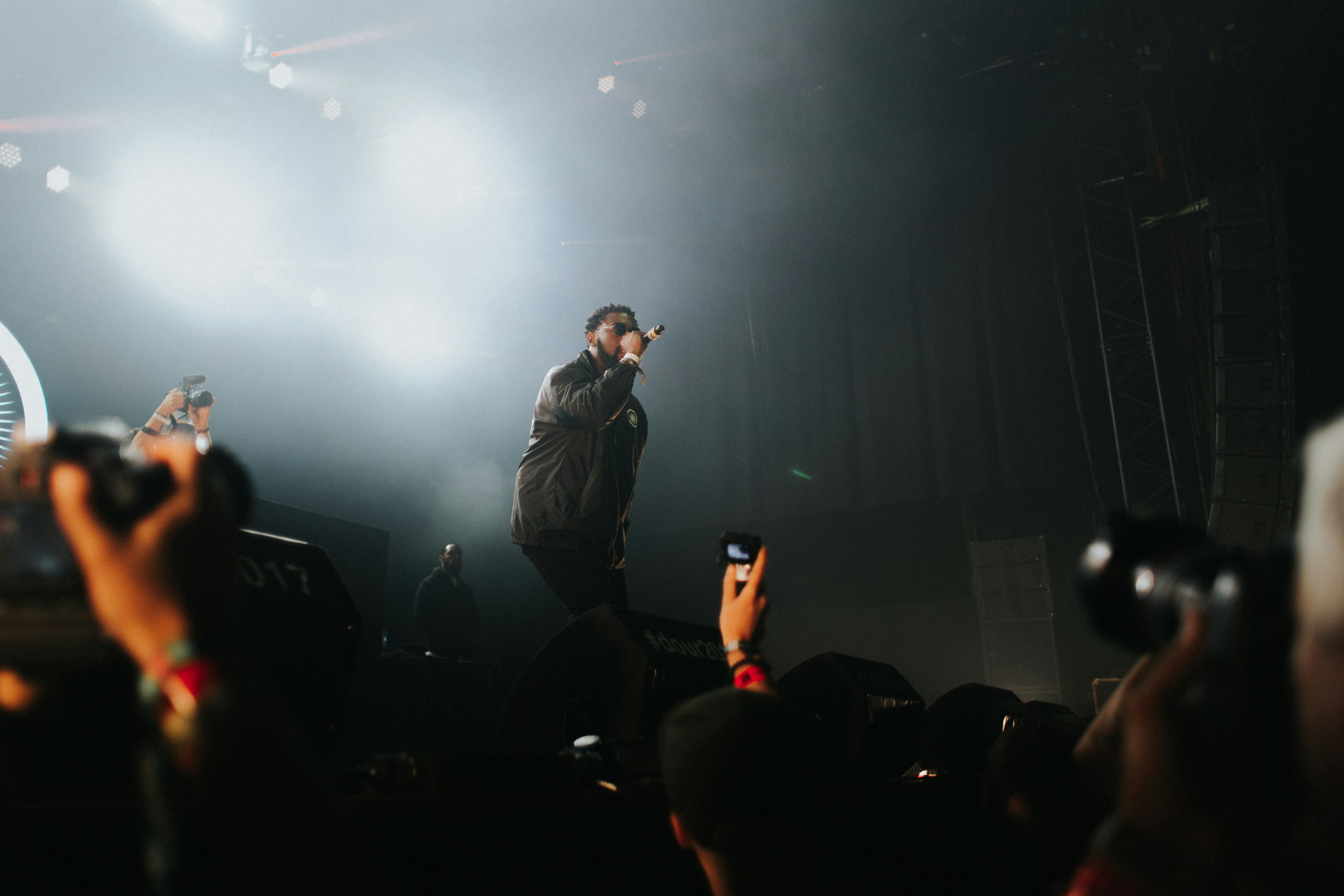 man performing on stage